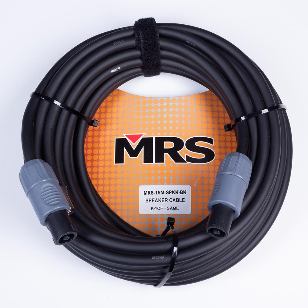 Cable Para Bafle De 15 M Morrison Mrs-15m-spkk-bk Color Negro Conector Speakon K4cf