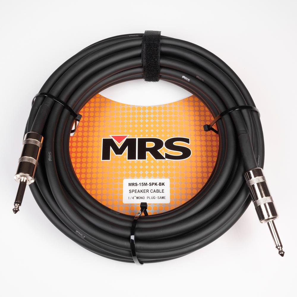 Cable Para Bafle De 15 M Morrison Mrs-15m-spk-bk Color Negro Conector 1/4 Pulgada