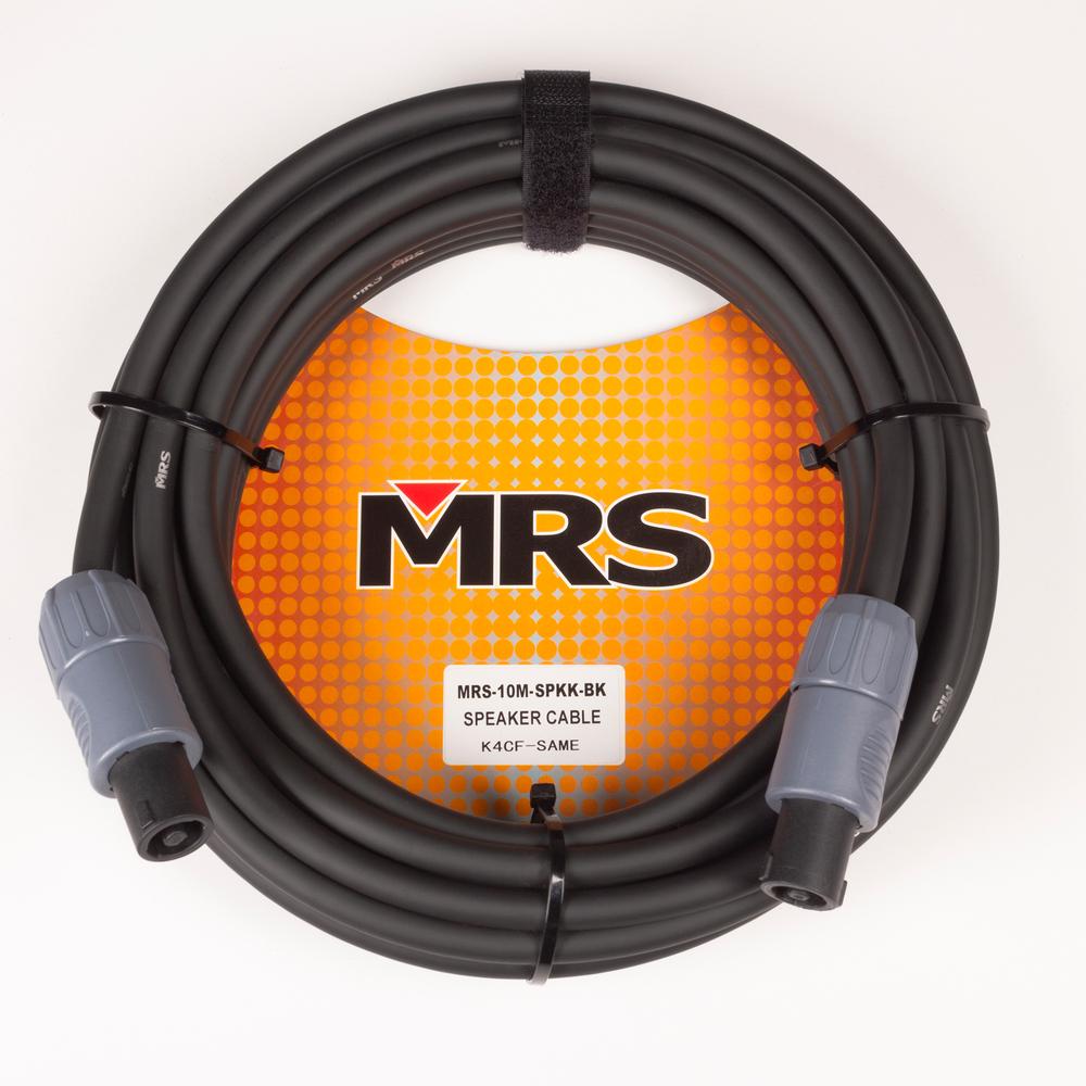 Cable Para Bafle De 10 M Morrison Mrs-10m-spkk-bk Color Negro Conector Speakon K4cf