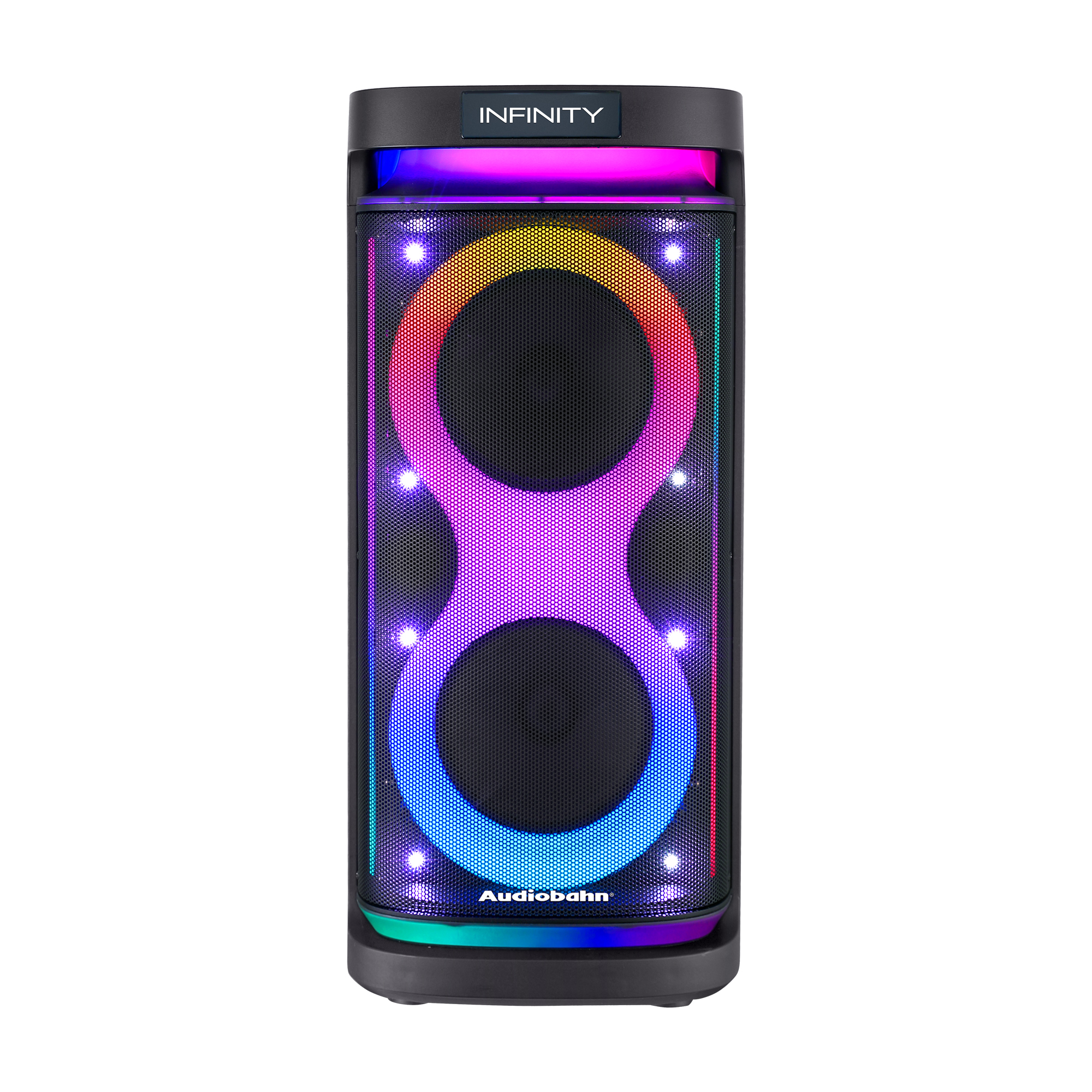 Bafle Audiobahn Recargable 2x8'' Con Aros Rgb Infinity