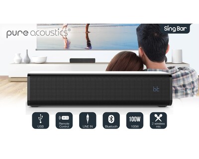 Foto 7 | Bocina Pure Acoustics con 2 Microfonos Inalambrica