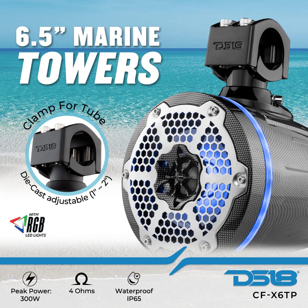 Foto 2 | Altavoces Tower Pods Ds18 Cf-x6tp 6.5 Marine 300 W 4 Ohmios - Venta Internacional.