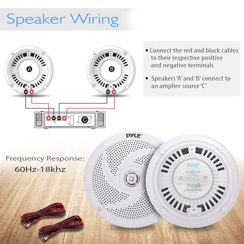 Foto 3 pulgar | Altavoces Marinos Pyle Plmrs6w, 6.5 Pulgadas, 2 Vías, 240 W, Impermeables - Venta Internacional.