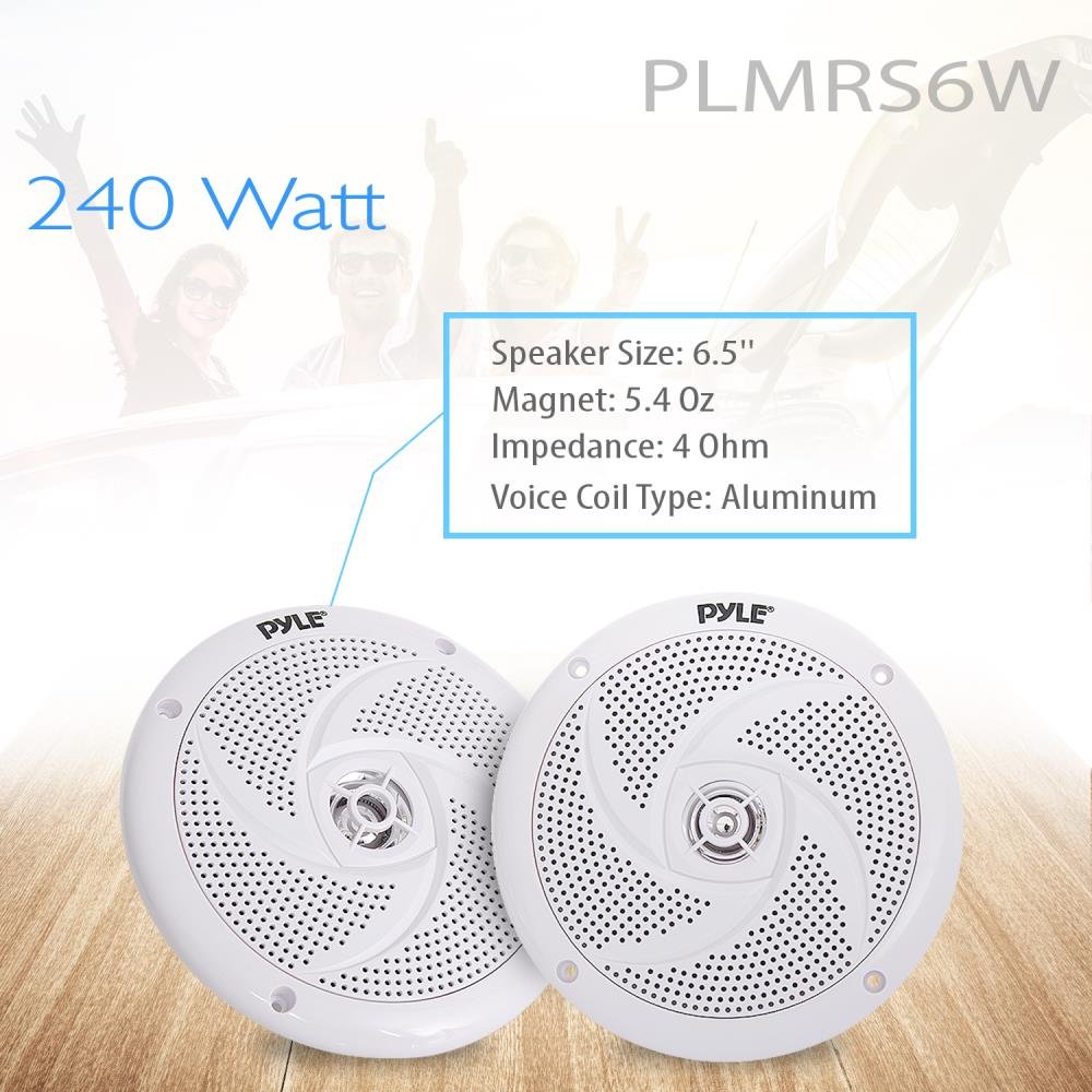 Foto 5 pulgar | Altavoces Marinos Pyle Plmrs6w, 6.5 Pulgadas, 2 Vías, 240 W, Impermeables - Venta Internacional.