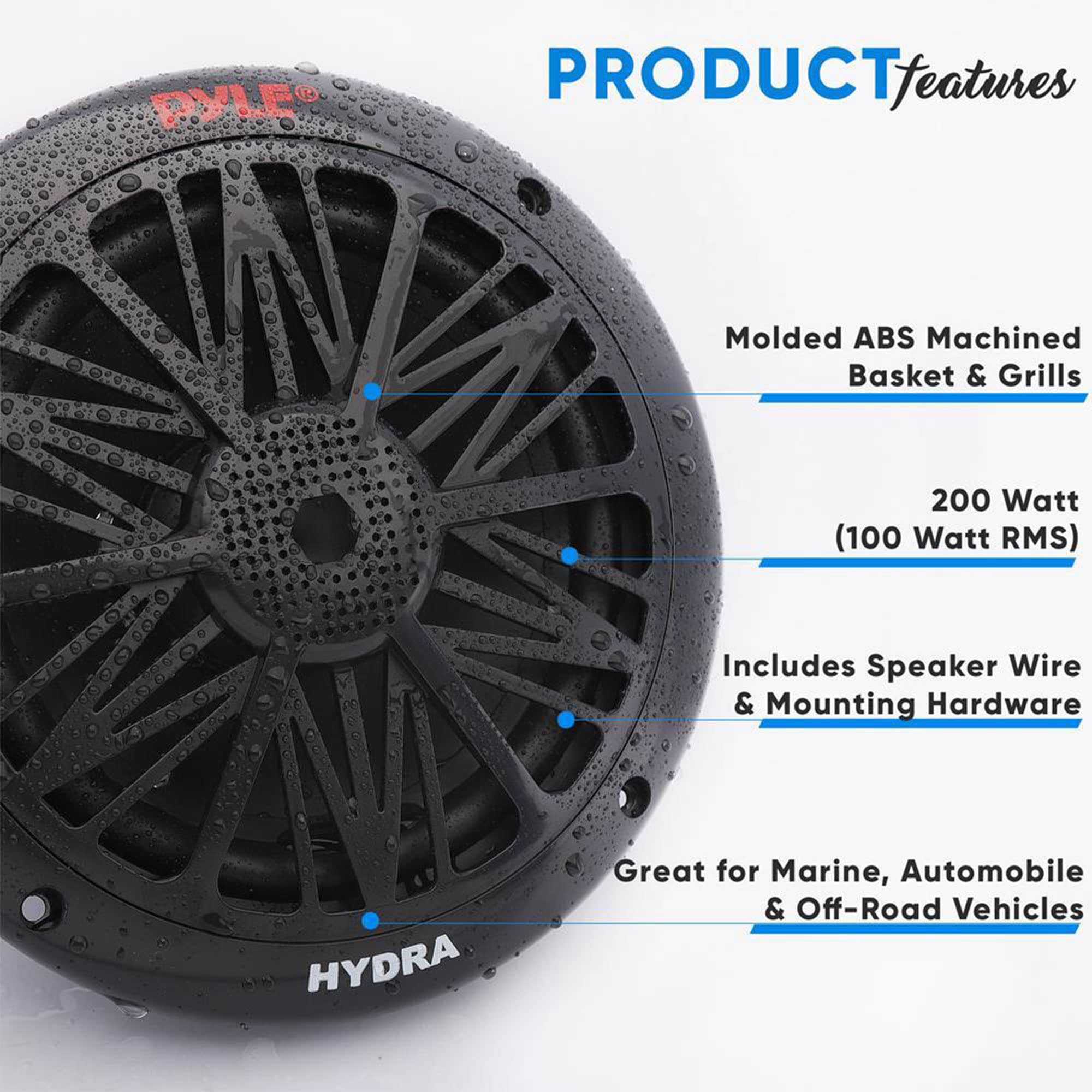 Foto 7 pulgar | Sistema De Altavoces Marine Component Pyle Plmr6kb 200w - Venta Internacional.