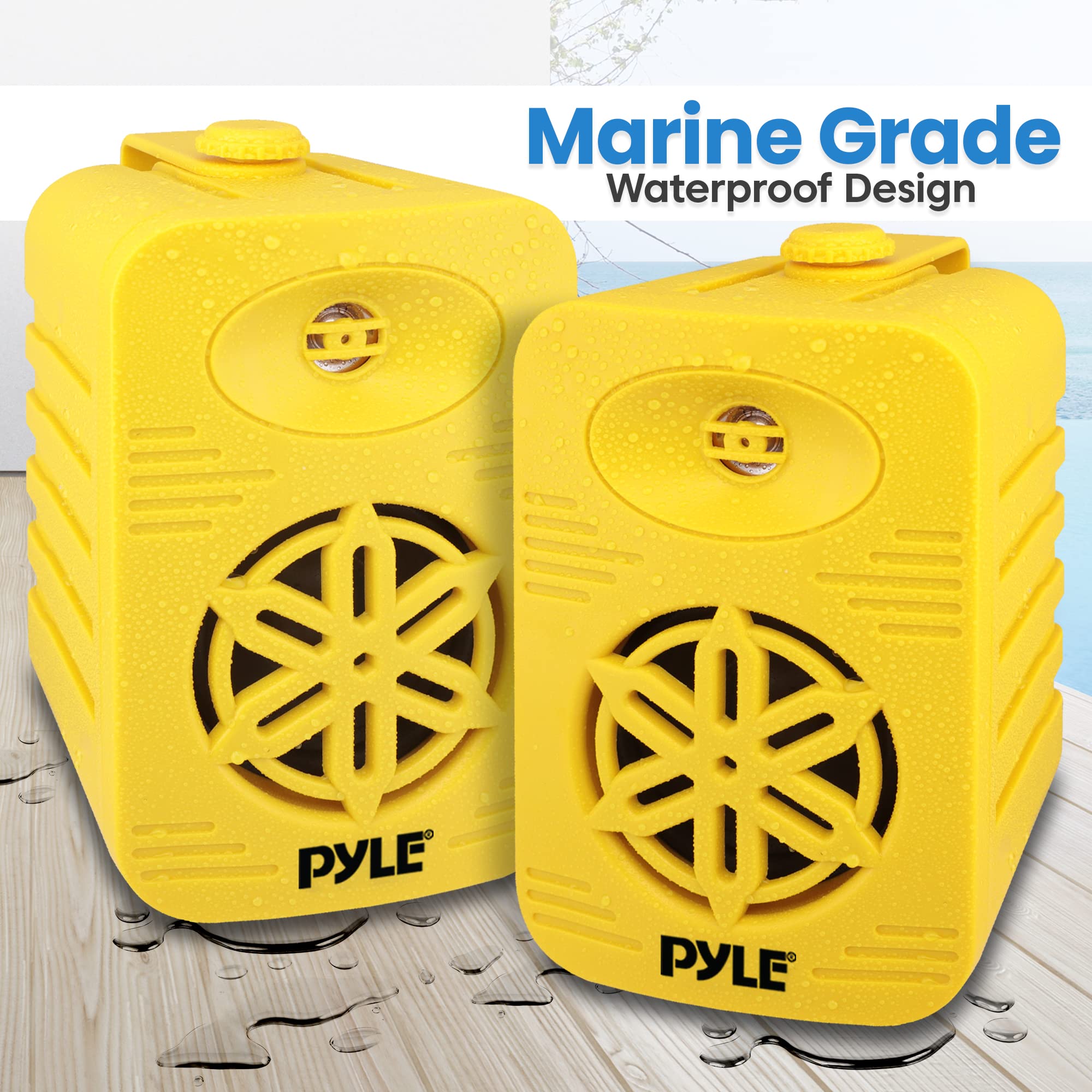 Foto 4 | Altavoces Exteriores Pyleusa Pdwr55yl 500w 5.25'' De 2 Vías, Color Amarillo - Venta Internacional.