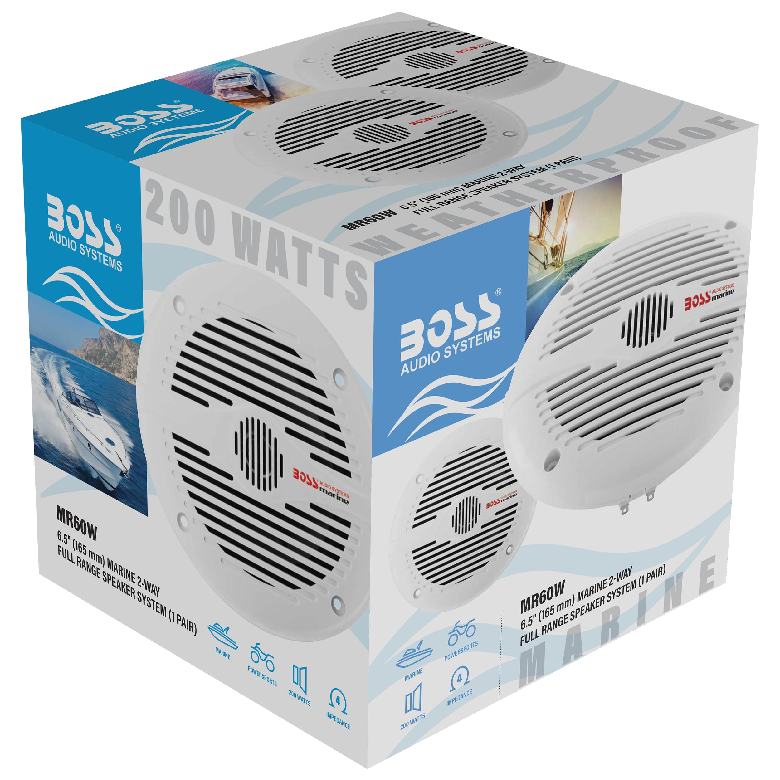 Foto 7 | Altavoces Estéreo Para Barcos Marinos Boss Audio Mr60 W 6.5 Pulgadas 200 W - Venta Internacional.