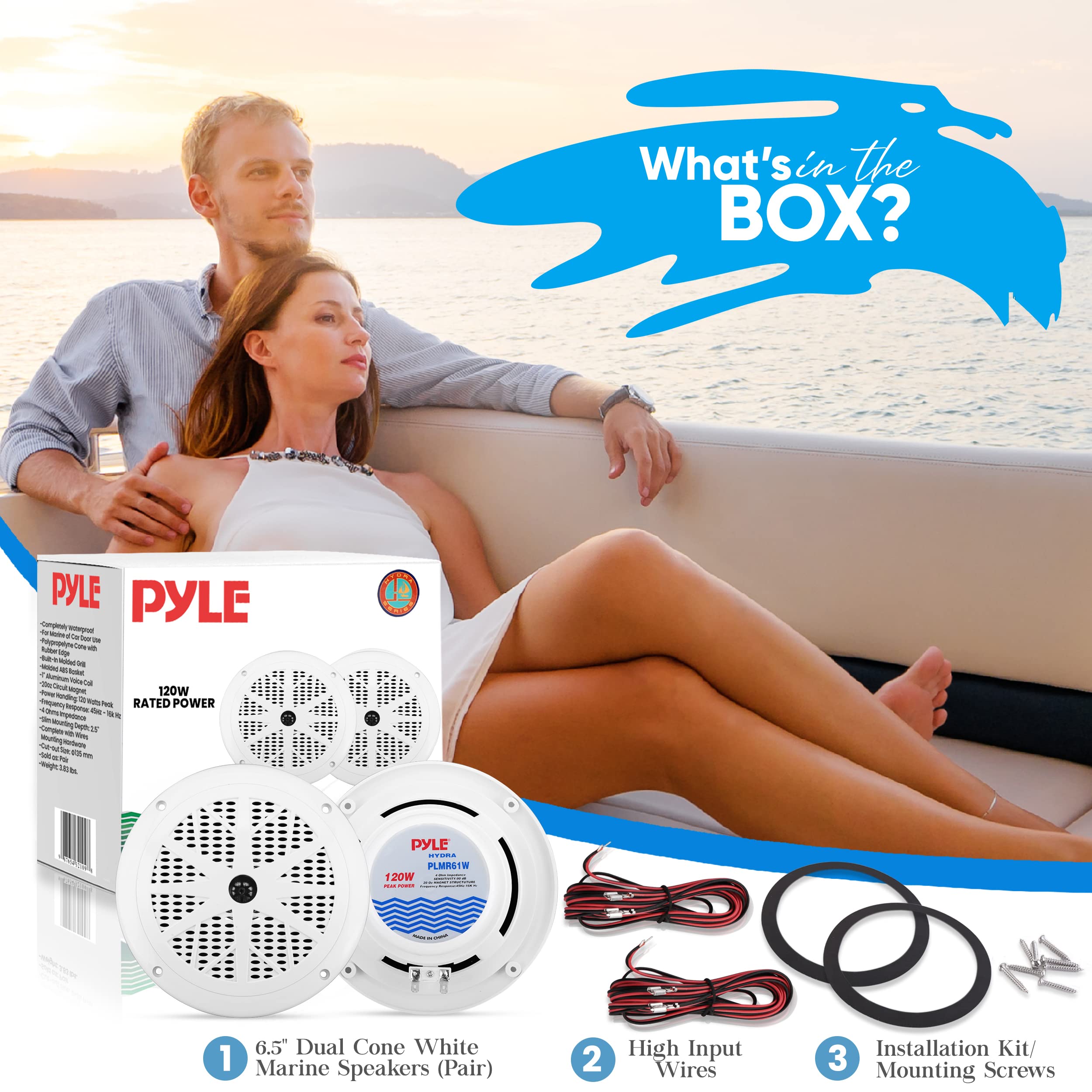 Foto 3 pulgar | Altavoces Marinos Pyle 120 w-Venta Internacional