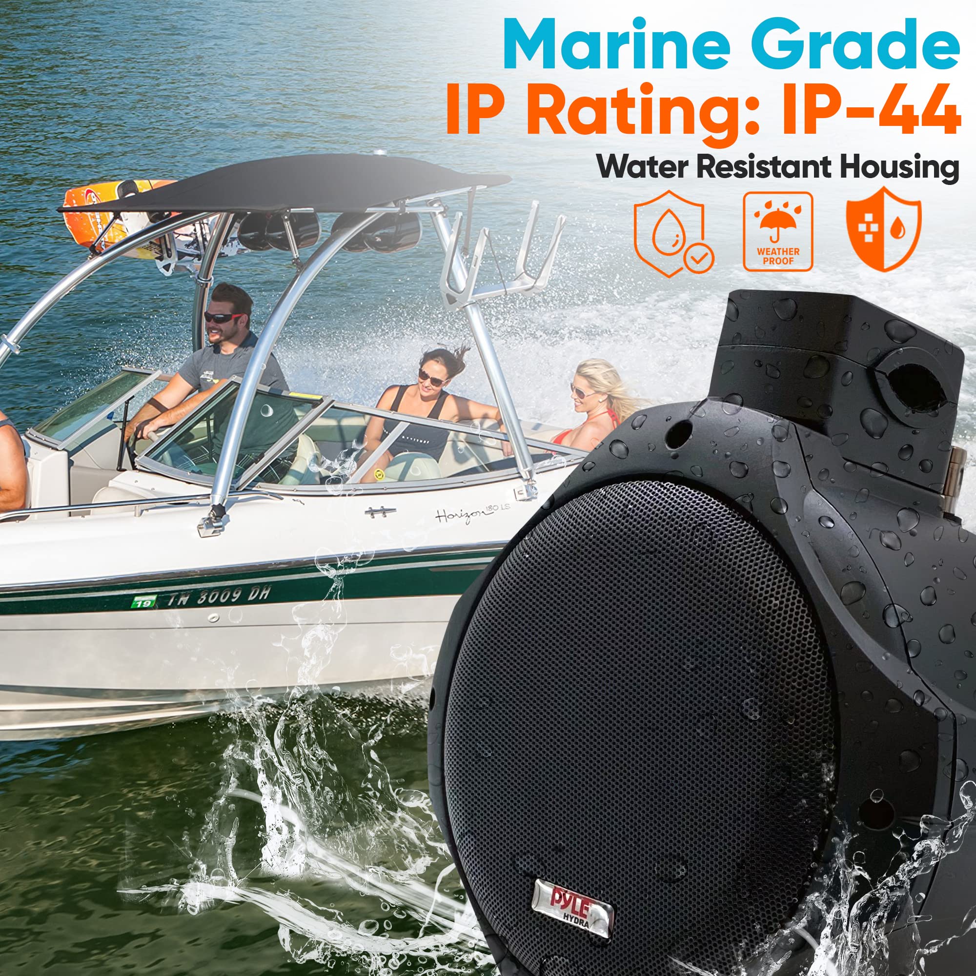 Foto 7 | Altavoces Marinos Pyle 200 w-Venta Internacional