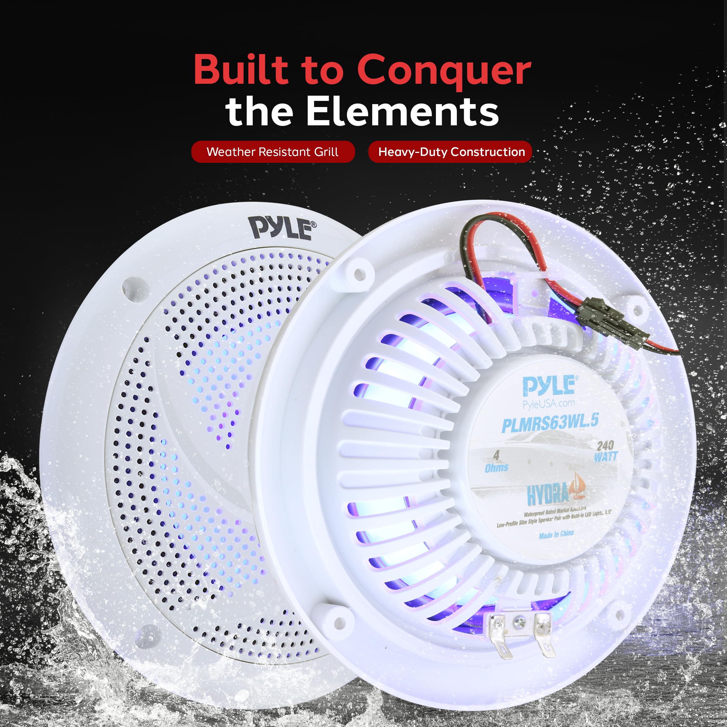 Foto 6 pulgar | Altavoces Marinos Pyle de Perfil Bajo 240 W 6.5 Pulgadas 2 Piezas - Venta Internacional