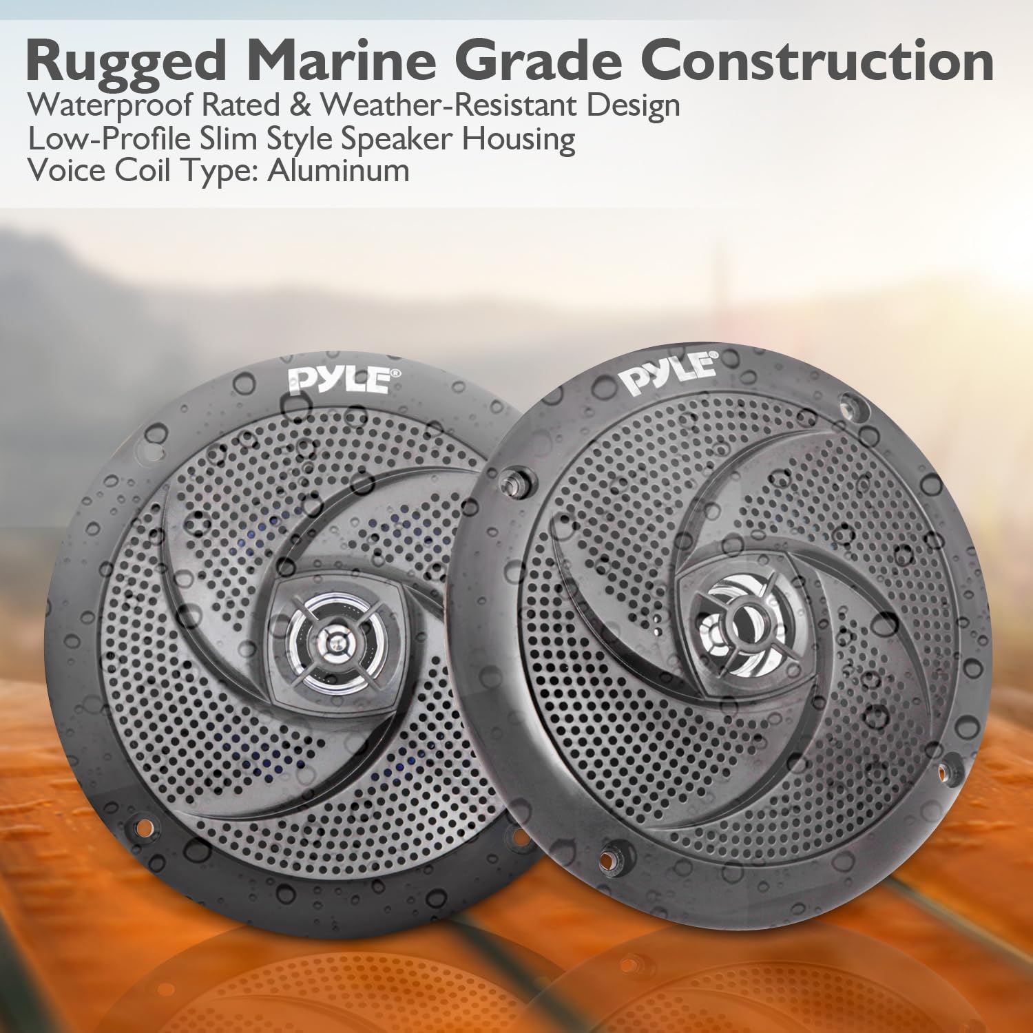 Foto 5 pulgar | Altavoces Marinos Pyle de Perfil Bajo 240 W 6.5 Pulgadas 2 Piezas - Venta Internacional