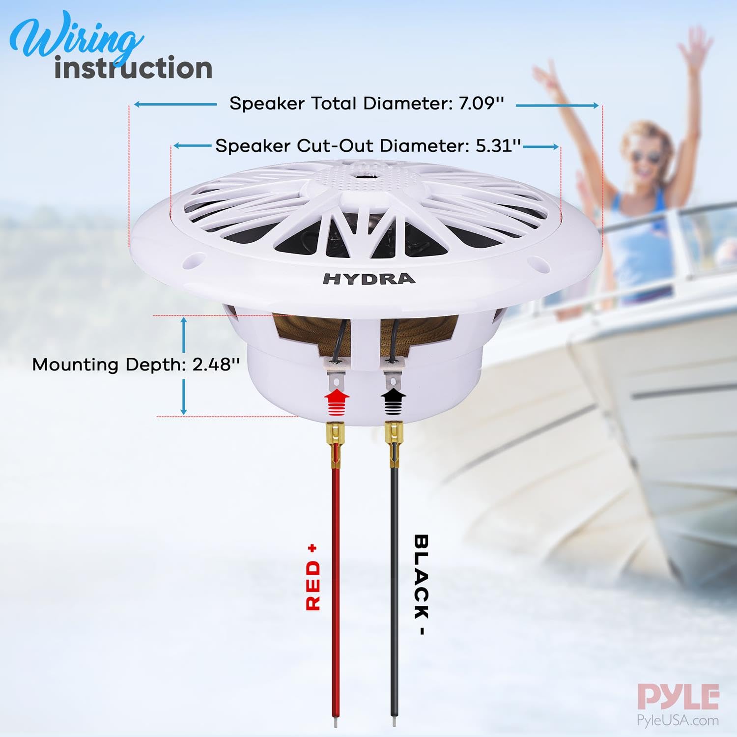 Foto 3 pulgar | Altavoces Marinos Pyle Plmr62 6,5 Pulgadas 2 Vías 200 w Resistentes al Agua - Venta Internacional
