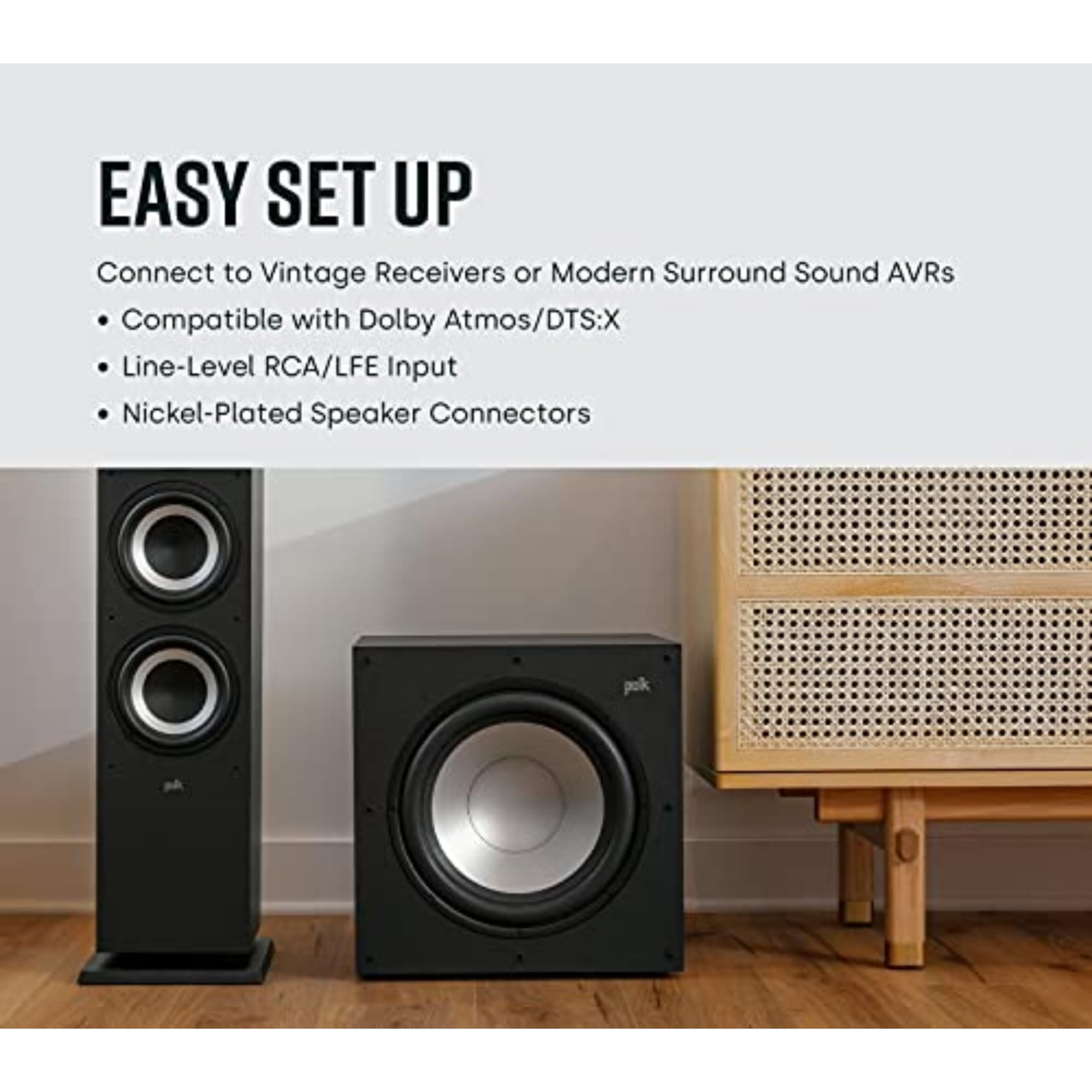Foto 5 | Amplificador De Subwoofer Con Alimentación Polk Monitor Xt12 De 100 W Clase A/b - Venta Internacional.