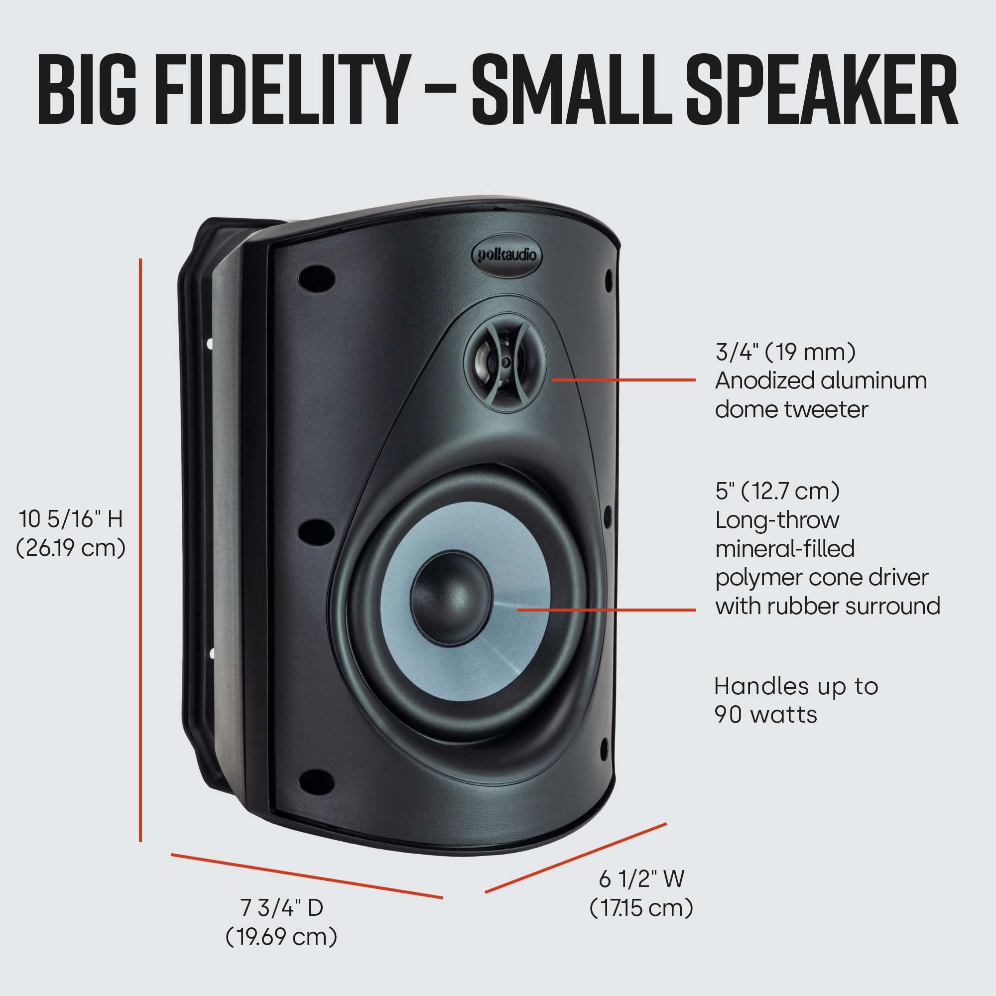 Foto 3 pulgar | Altavoces Exteriores Polk Audio Atrium 5 Potente Bass Black - Venta Internacional.