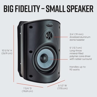 Foto 2 | Altavoces Exteriores Polk Audio Atrium 5 Potente Bass Black - Venta Internacional.