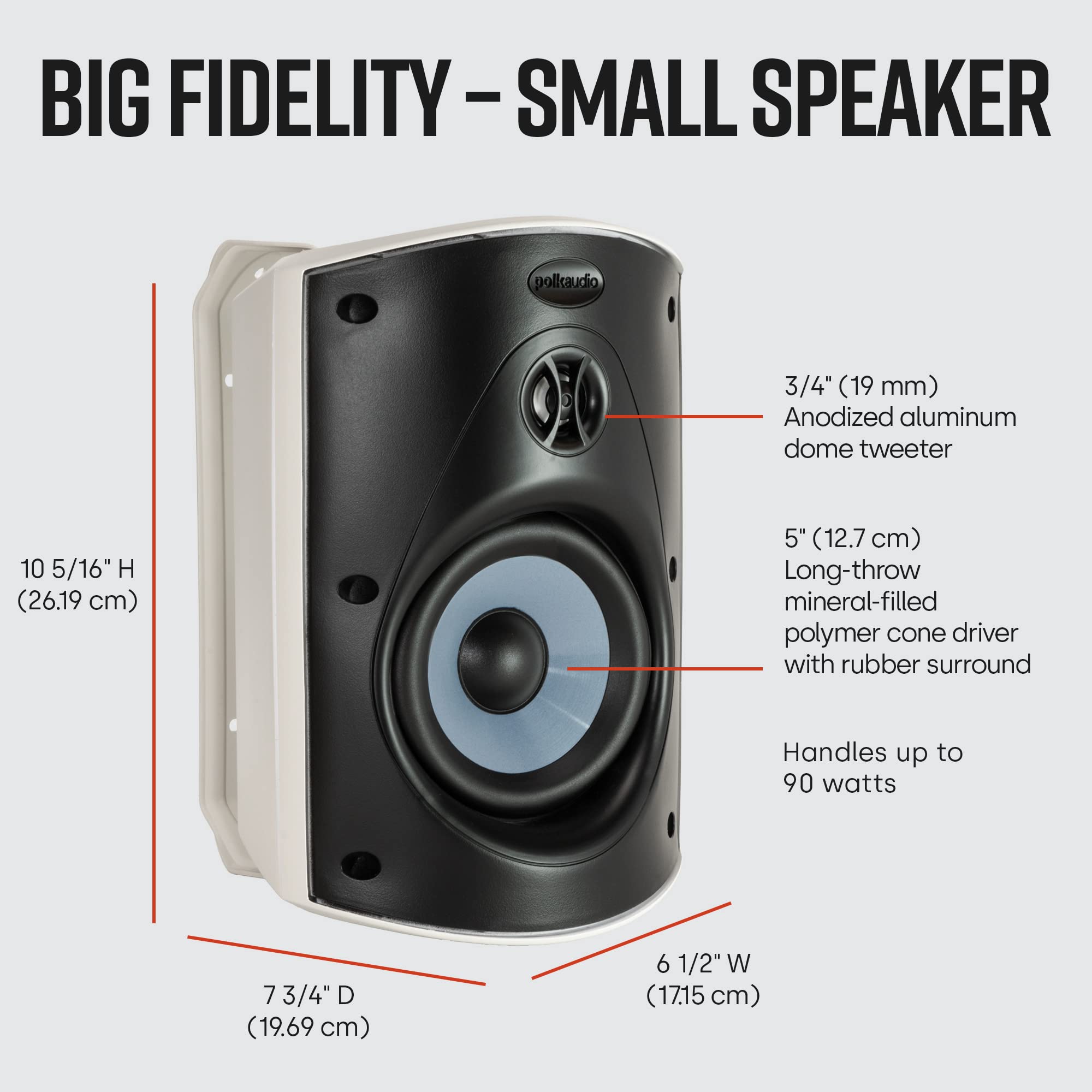 Foto 3 pulgar | Altavoces Exteriores Polk Audio Atrium 5 Potente Bass White - Venta Internacional.