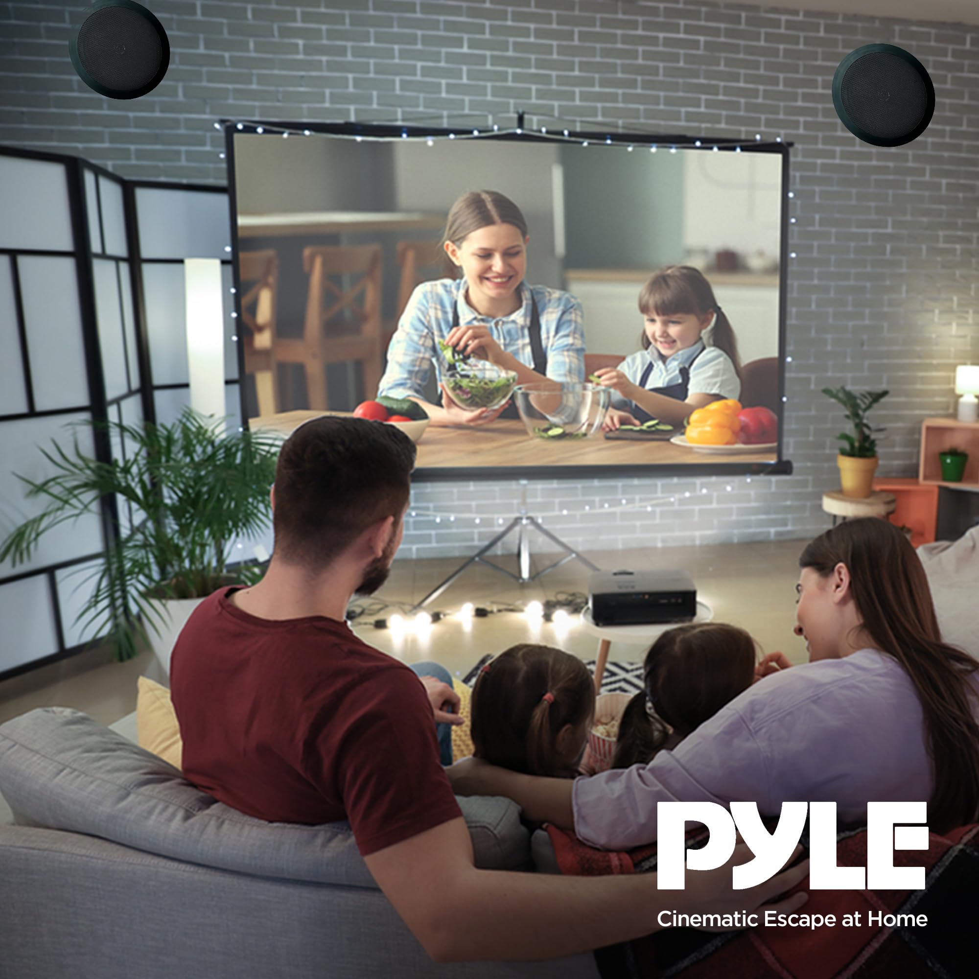 Foto 5 | Sistema De Altavoces Pyle Pdic61rdbk Para Pared Y Techo, 6.5 Pulgadas (par), Negro - Venta Internacional.