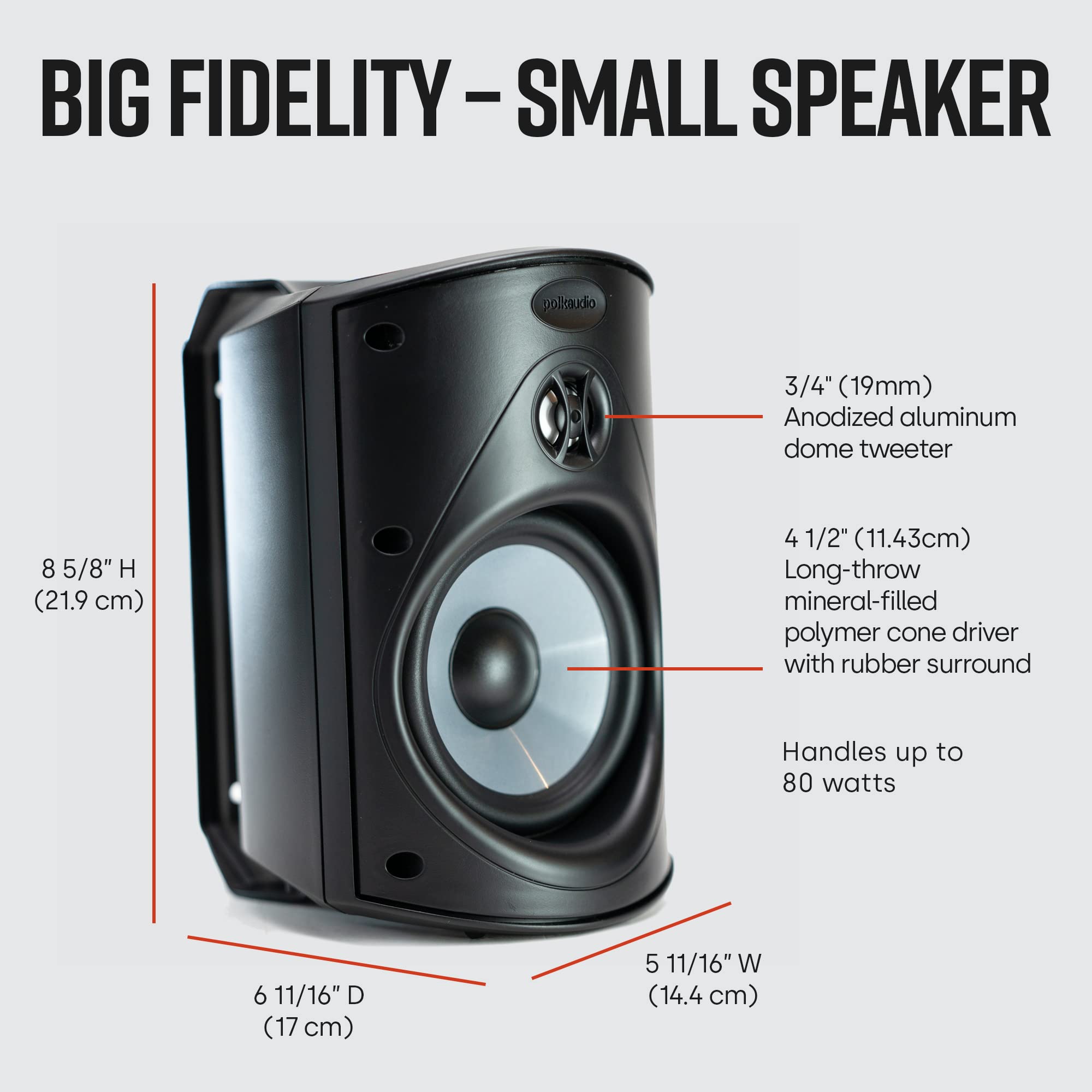Foto 2 | Altavoces Exteriores Polk Audio Atrium 4 Potente Bass Black - Venta Internacional.