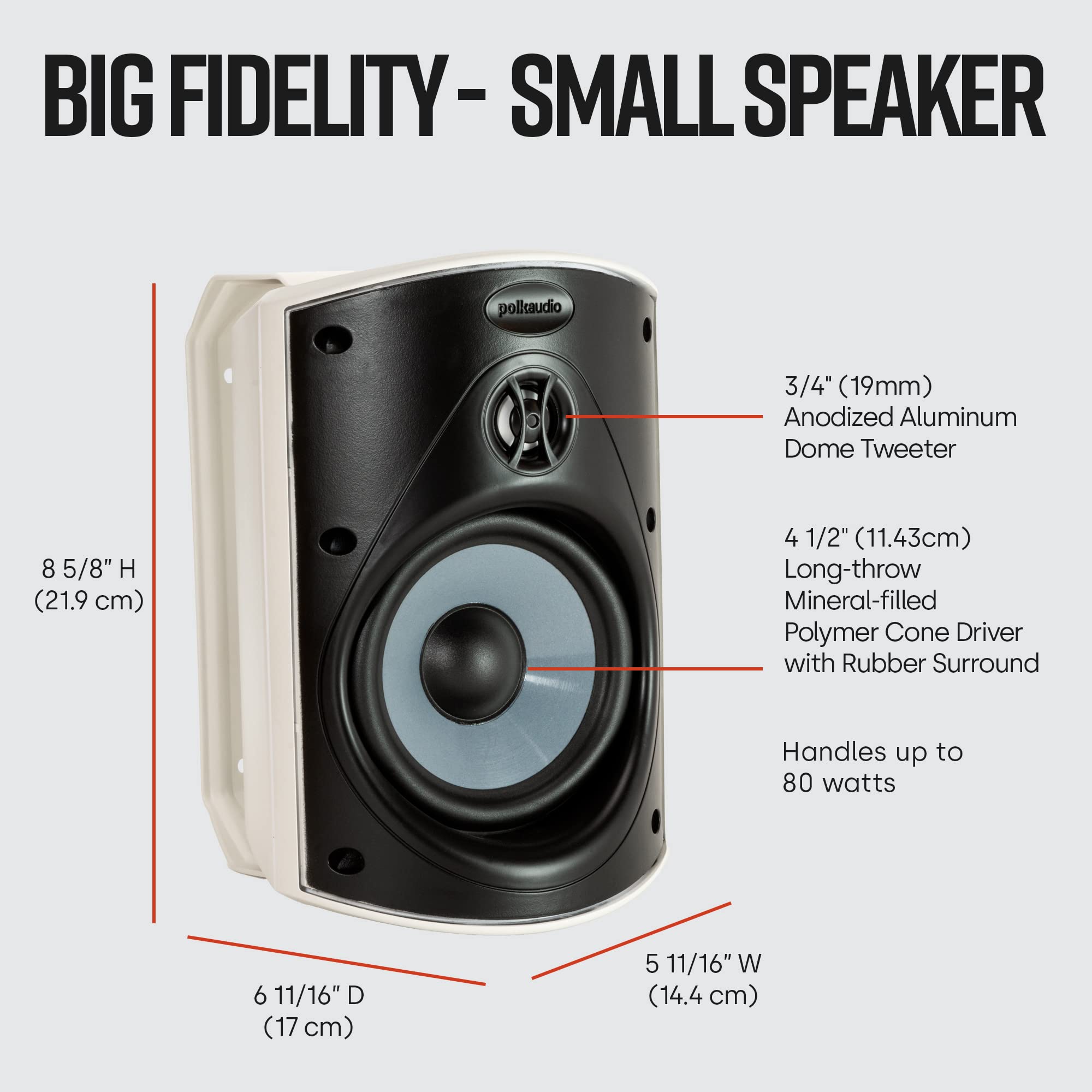 Foto 3 | Altavoces Exteriores Polk Audio Atrium 4 Potente Bass White - Venta Internacional.