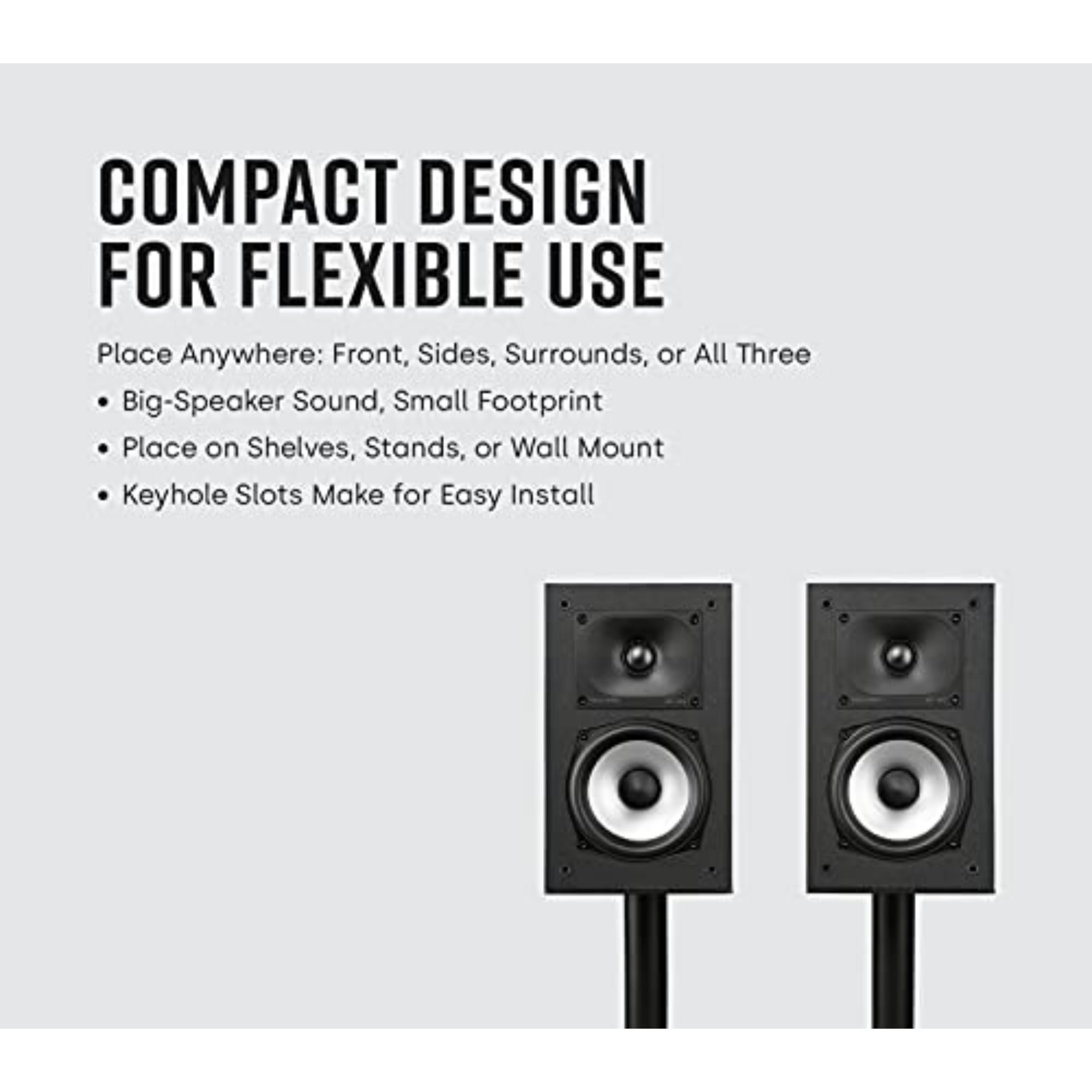 Foto 3 | Par De Altavoces Envolventes O De Estantería Polk Monitor Xt20 - Venta Internacional.