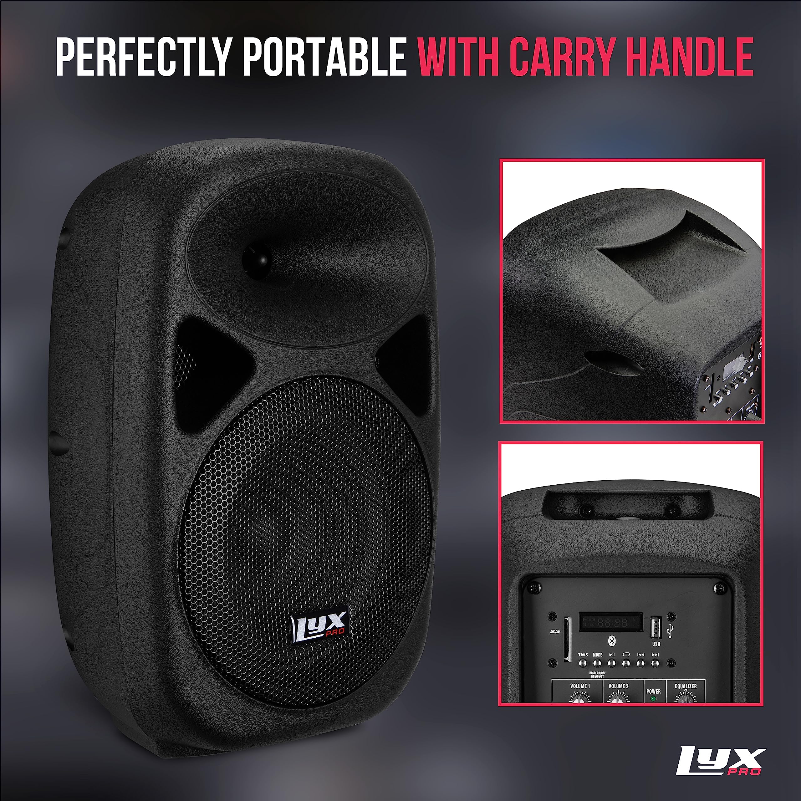 Foto 6 pulgar | Sistema Pa Portátil Lyxpro Spa-8 Compact 8 Con Potencia Rms De 100 W - Venta Internacional.