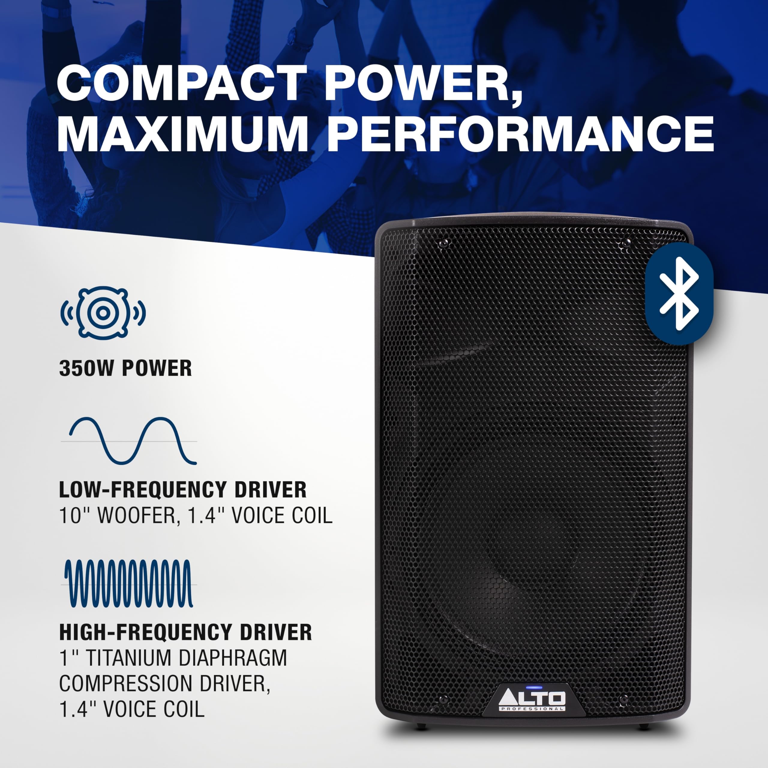 Foto 3 pulgar | Altavoz Pa Con Alimentación Alto Tx410 350w 10 Con Tws Bluetooth - Venta Internacional.
