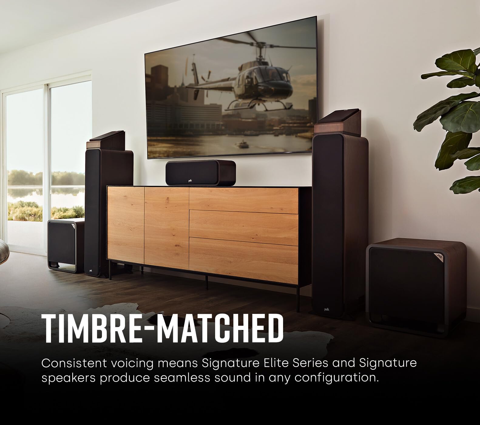 Foto 6 | Altavoz Con Módulo De Altura Polk Signature Elite Es90 Walnut - Venta Internacional.