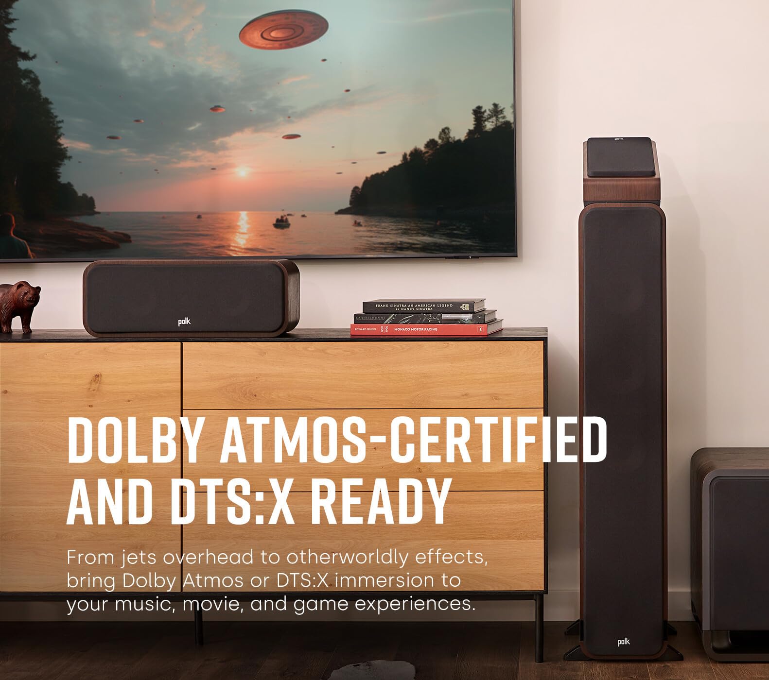 Foto 7 | Altavoz Con Módulo De Altura Polk Signature Elite Es90 Walnut - Venta Internacional.