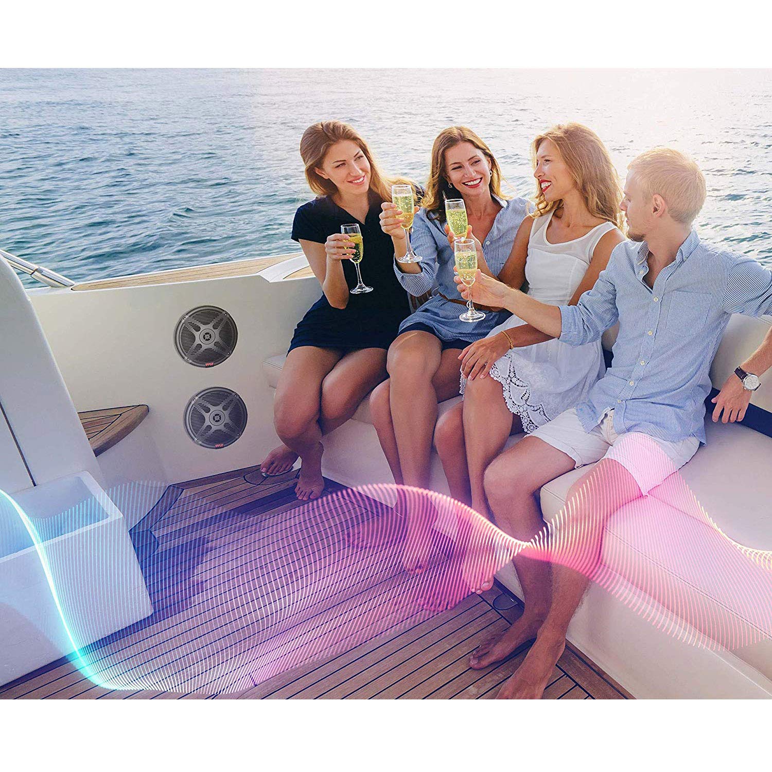 Foto 6 pulgar | Altavoz Bluetooth Marine Pyle Plmrbt65b 6.5'' 600 W - Negro - Venta Internacional.