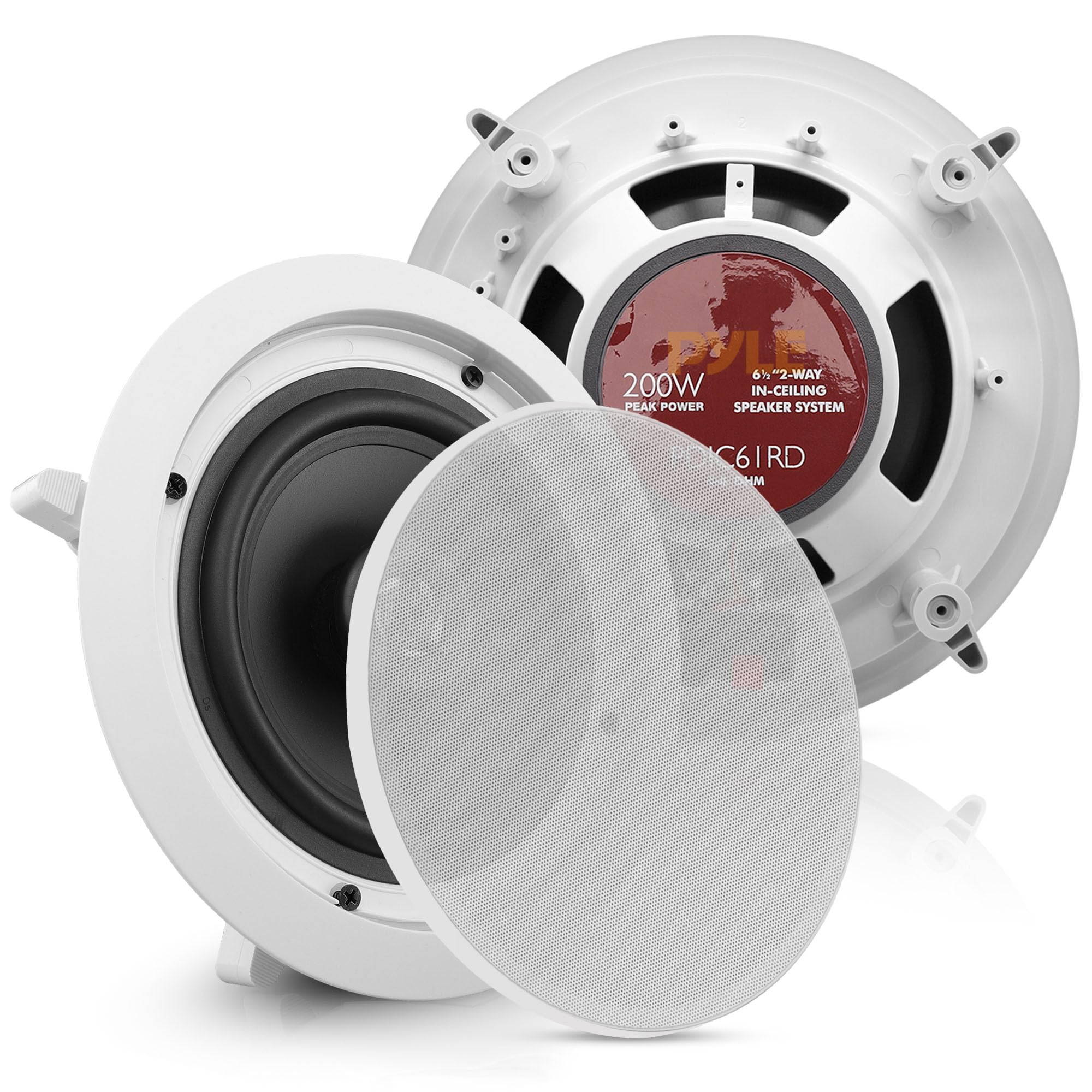 Foto 2 pulgar | Altavoces De Techo Y Pared Pyle Pdic61rd 6.5'' 200 W - Venta Internacional.