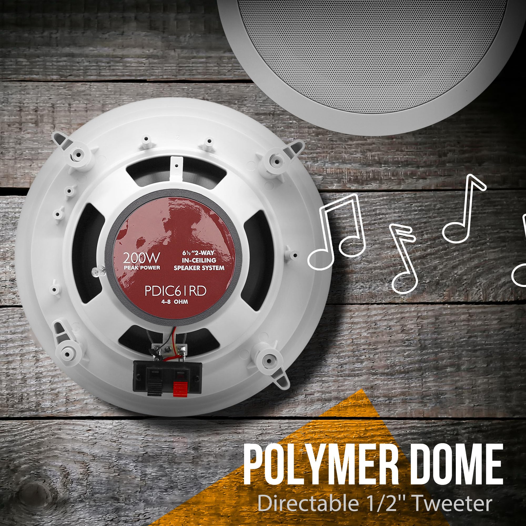 Foto 6 pulgar | Altavoces De Techo Y Pared Pyle Pdic61rd 6.5'' 200 W - Venta Internacional.