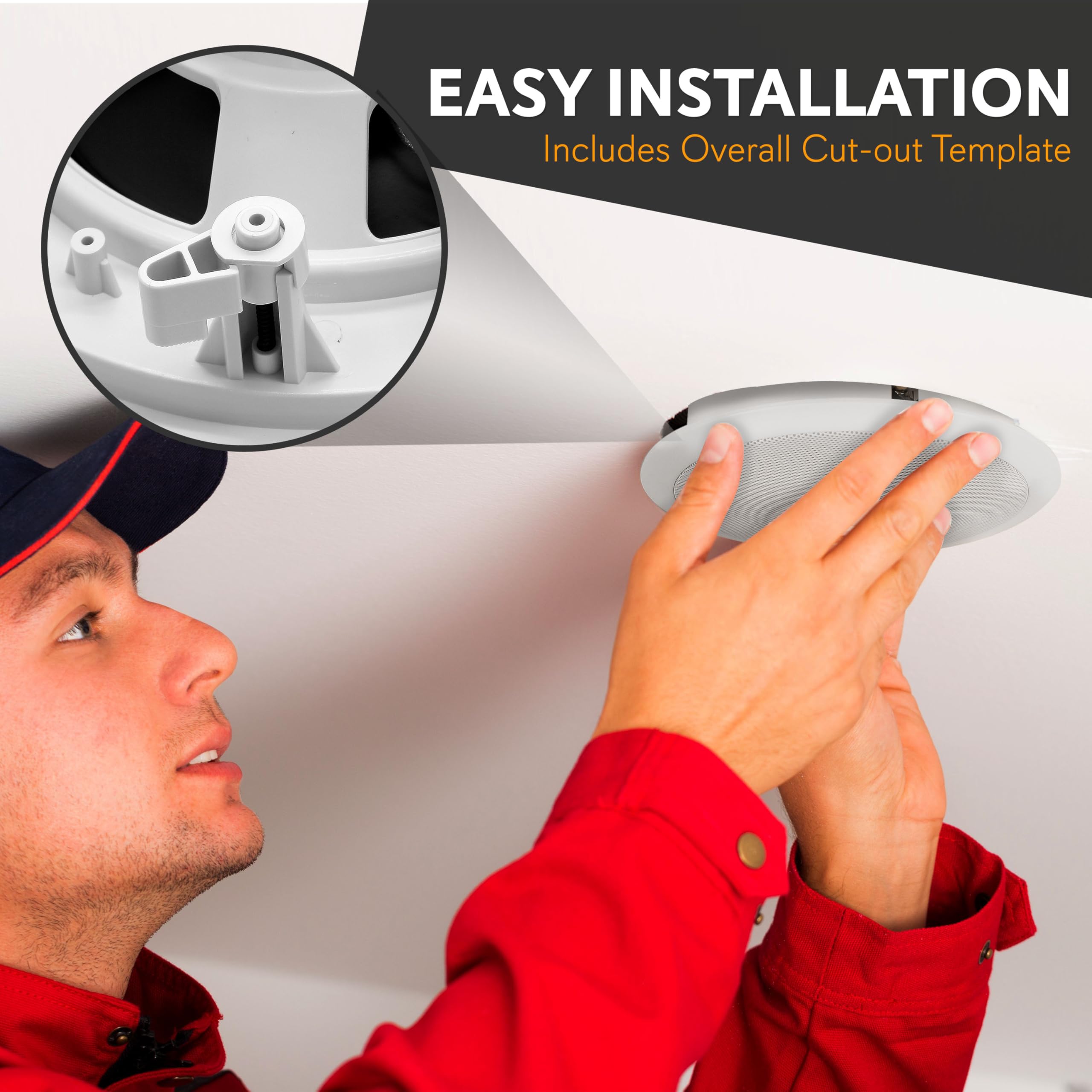 Foto 8 pulgar | Altavoces De Techo Y Pared Pyle Pdic61rd 6.5'' 200 W - Venta Internacional.