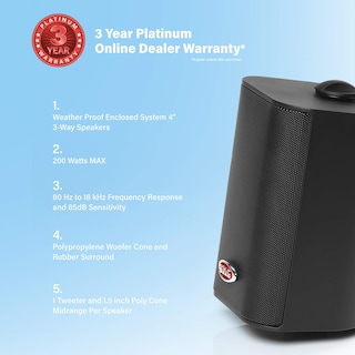 Foto 3 | Altavoces Marinos Boss Audio Systems Mr4.3b, 200 W, 4 Pulgadas Y 3 Vías - Venta Internacional.