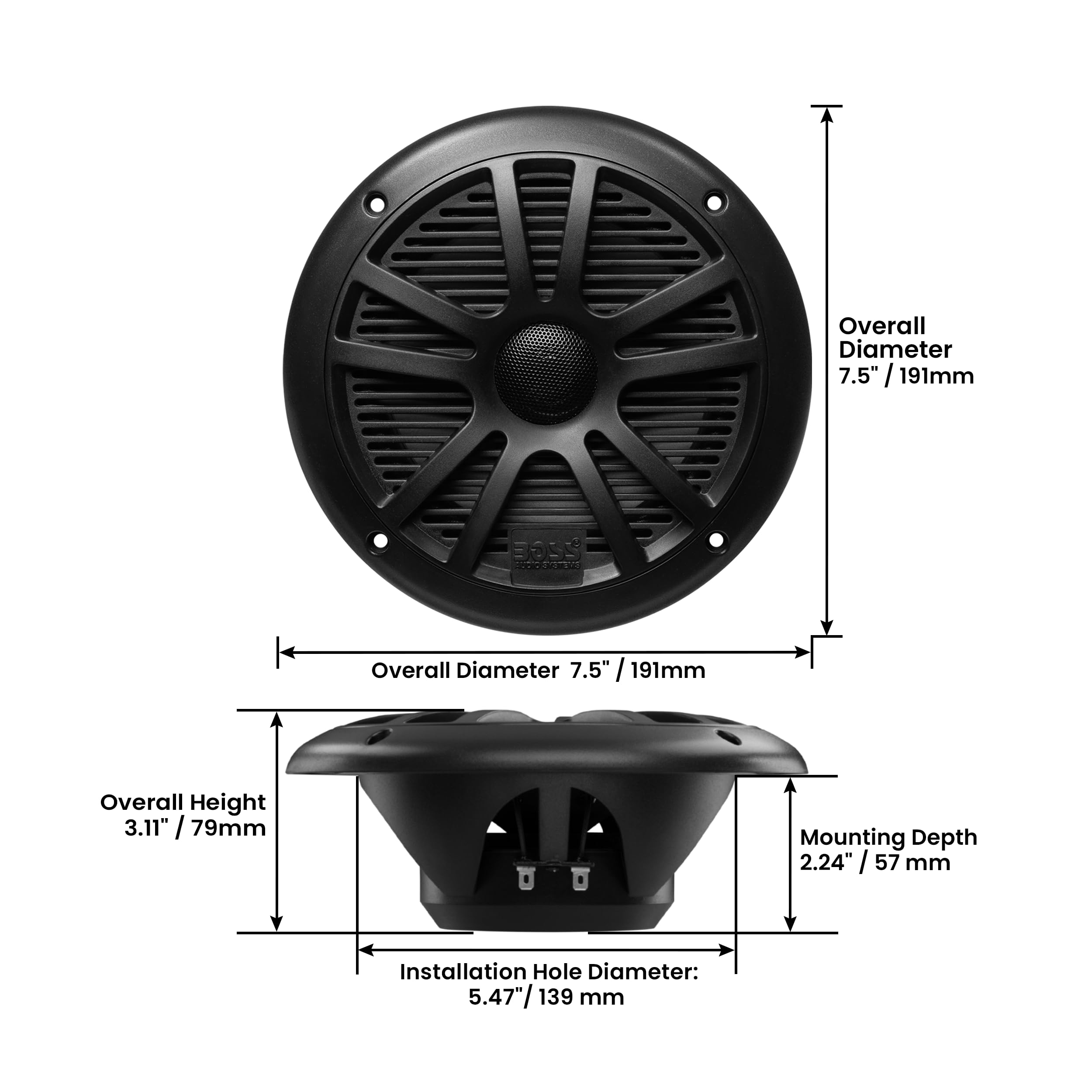 Foto 4 pulgar | Altavoces Estéreo Marinos Para Barcos Boss Audio Systems Mr6b 6.5 - Venta Internacional.