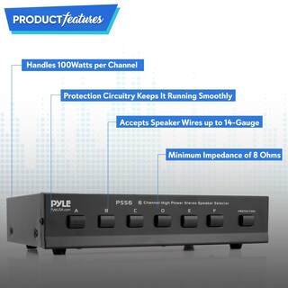 Foto 6 | Caja Selectora De Interruptores De Altavoz Pyle Home Premium 6 Zone Pss6 - Venta Internacional.