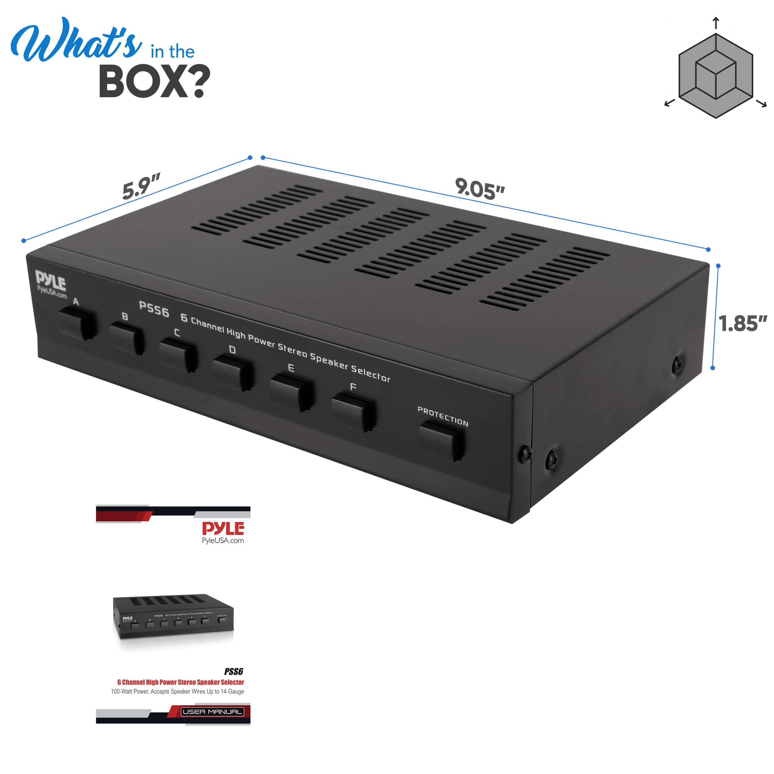 Foto 8 pulgar | Caja Selectora De Interruptores De Altavoz Pyle Home Premium 6 Zone Pss6 - Venta Internacional.