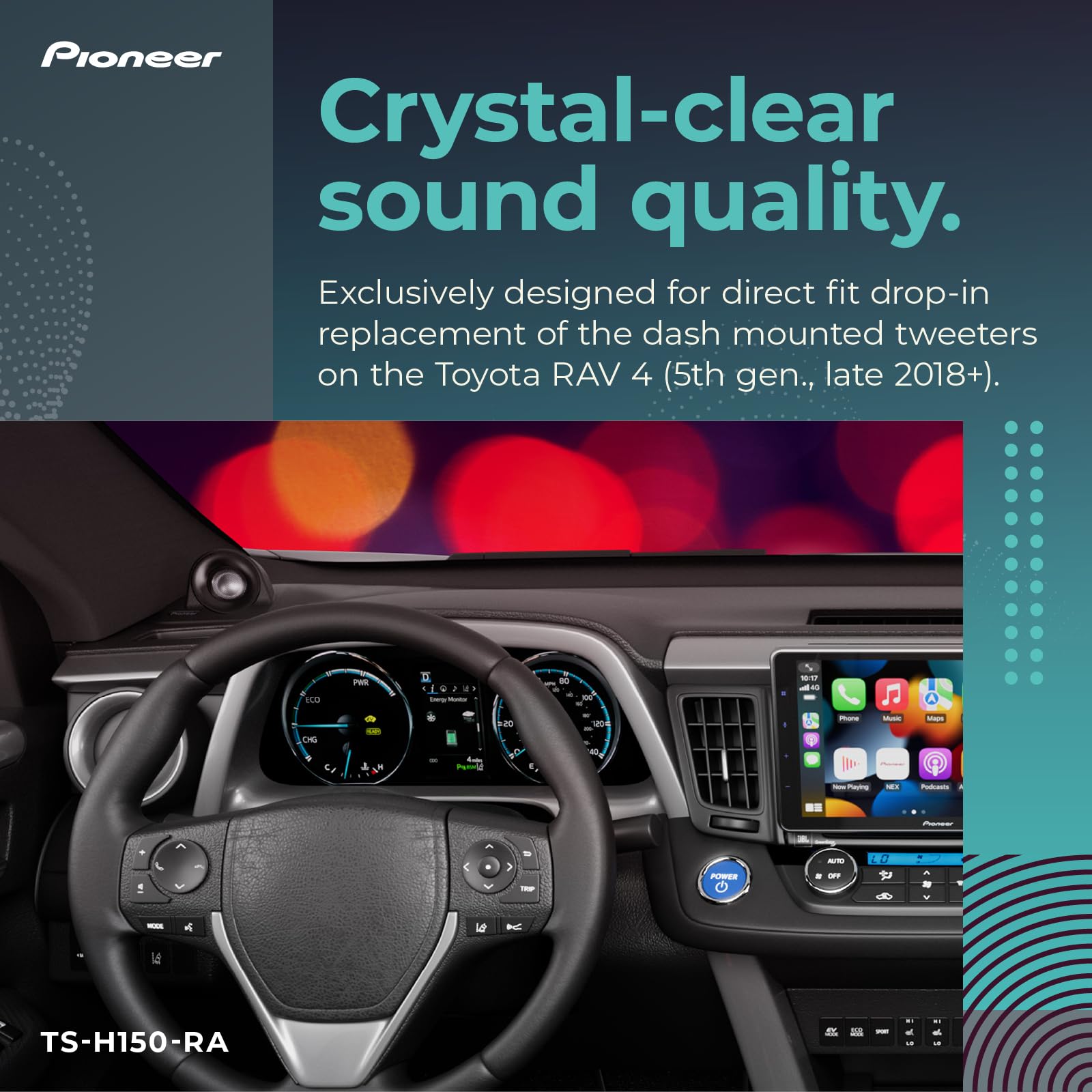 Foto 4 pulgar | Domo Rígido Tweeters Pioneer Ts-h150-ra De 2,85 Cm Para Toyota Rav4 - Venta Internacional.