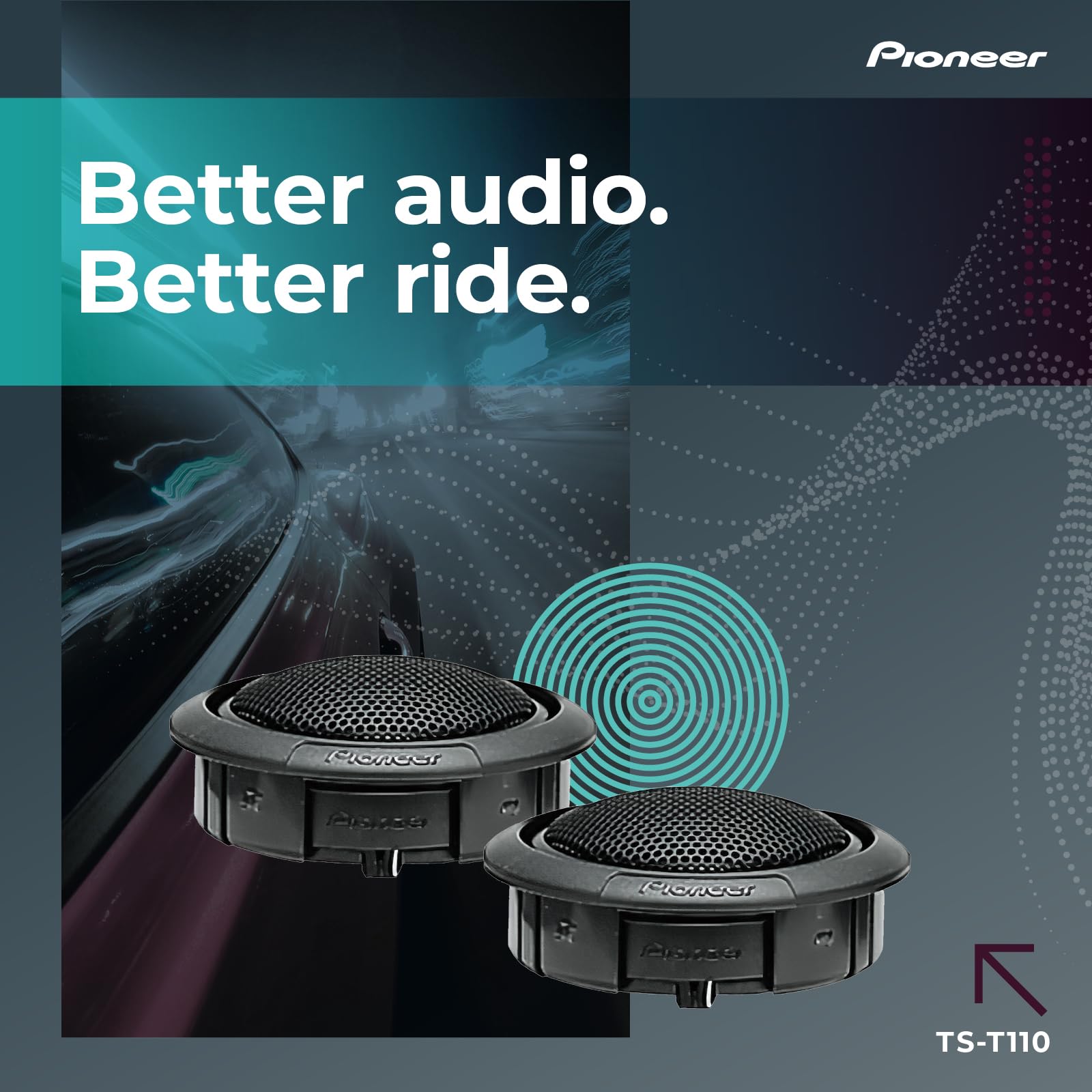 Foto 2 | Tweeter De Componentes Pioneer Tst110 Ts-t110 De 2,2 Cm Con 120 W - Venta Internacional.