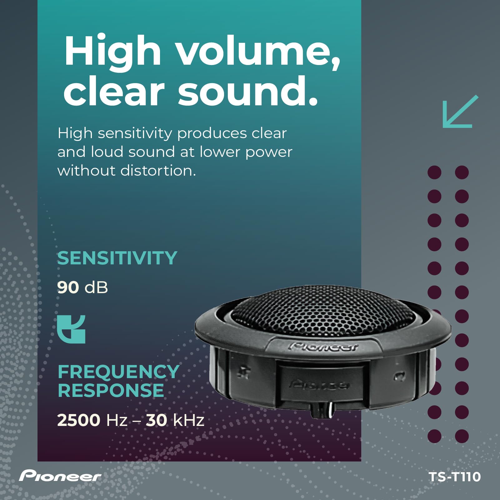 Foto 6 pulgar | Tweeter De Componentes Pioneer Tst110 Ts-t110 De 2,2 Cm Con 120 W - Venta Internacional.