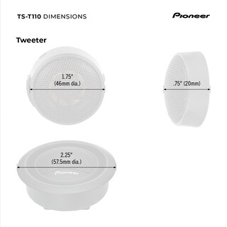 Foto 6 | Tweeter De Componentes Pioneer Tst110 Ts-t110 De 2,2 Cm Con 120 W - Venta Internacional.