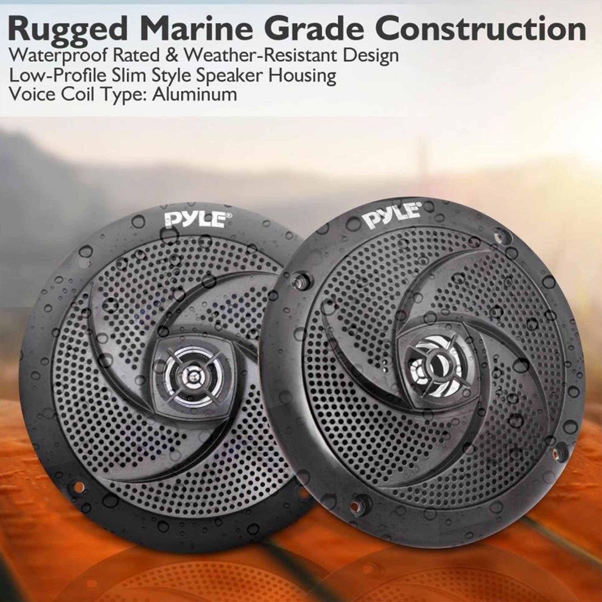 Foto 2 | Altavoces Marinos Pyle Plmrs43bl De 4 Pulgadas, 2 Vías Y 100 W Con Luces Led - Venta Internacional.