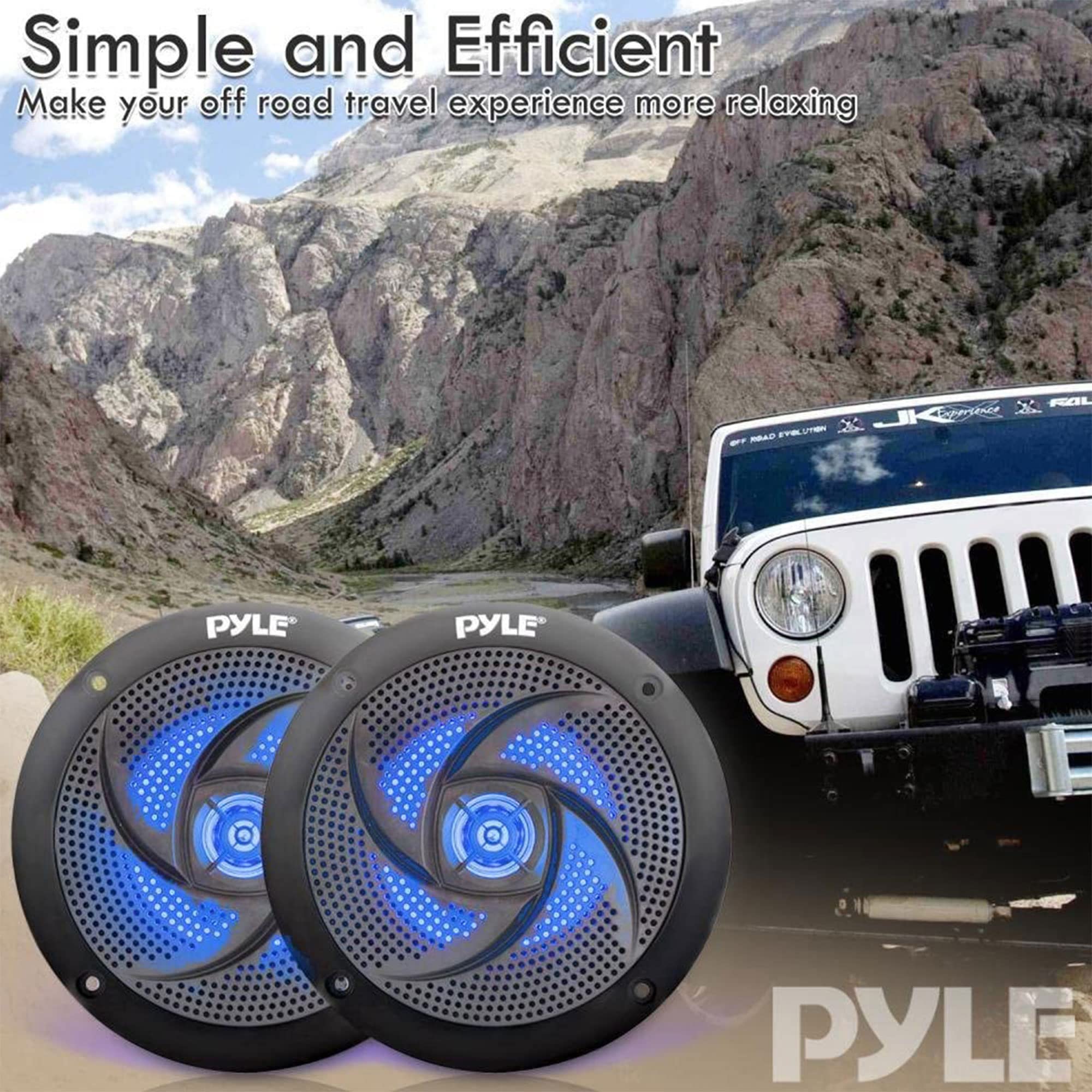 Foto 6 pulgar | Altavoces Marinos Pyle Plmrs43bl De 4 Pulgadas, 2 Vías Y 100 W Con Luces Led - Venta Internacional.