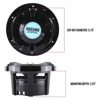 Foto 6 | Altavoz Skar Audio Sk65mb 6.5 2-way Marine 320w Negro - Venta Internacional.