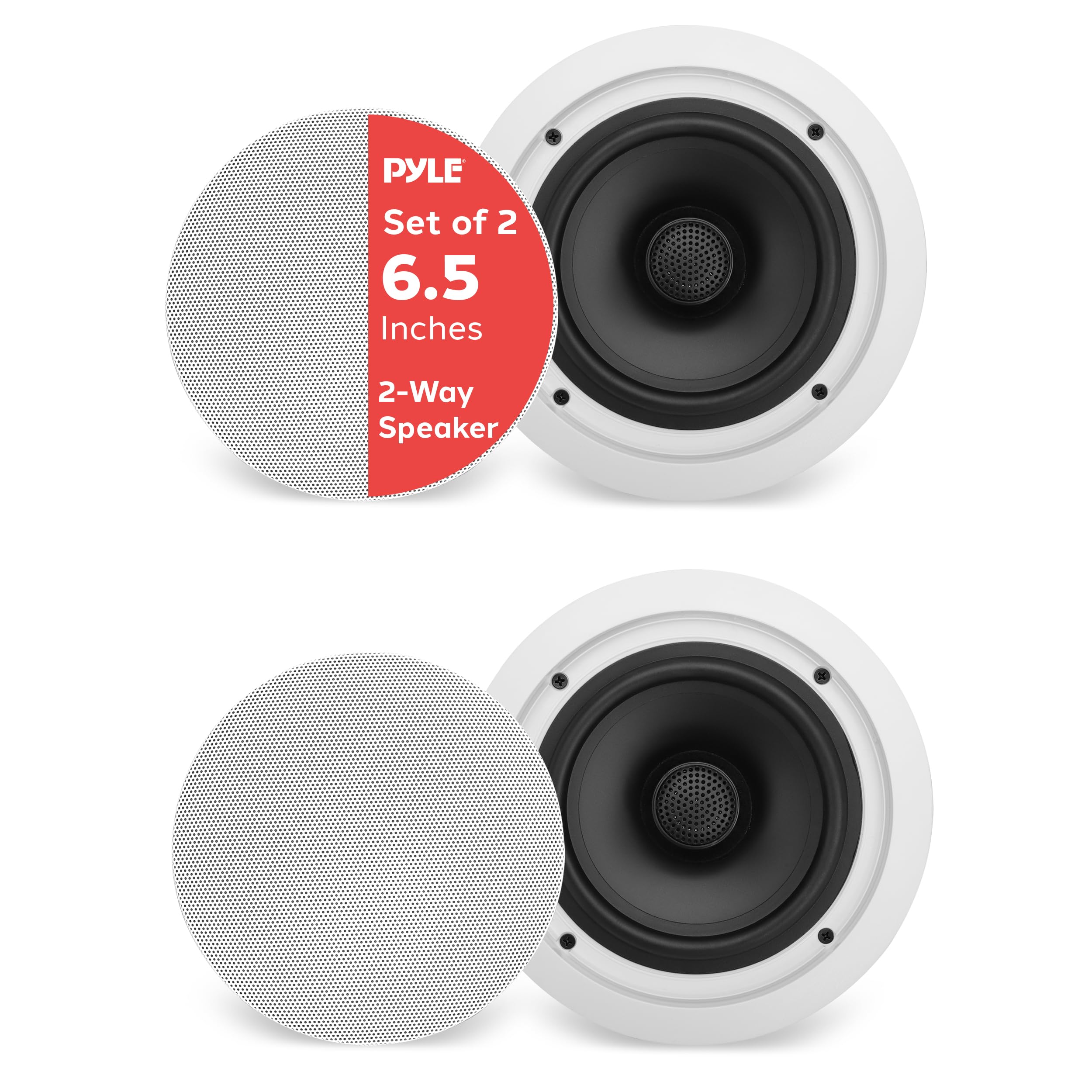 Foto 2 pulgar | Altavoces De Techo Pyle Pdic60t De 6 5'' Y 70 V  Color Blanco - Venta Internacional.