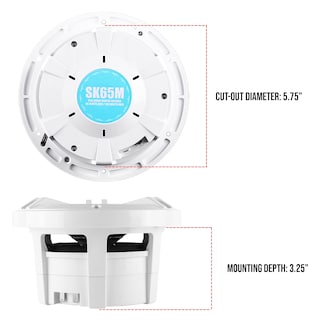 Foto 6 | Altavoces Marinos Skar Audio Sk65m 6.5 2 Vías 320 W Blancos - Par - Venta Internacional.