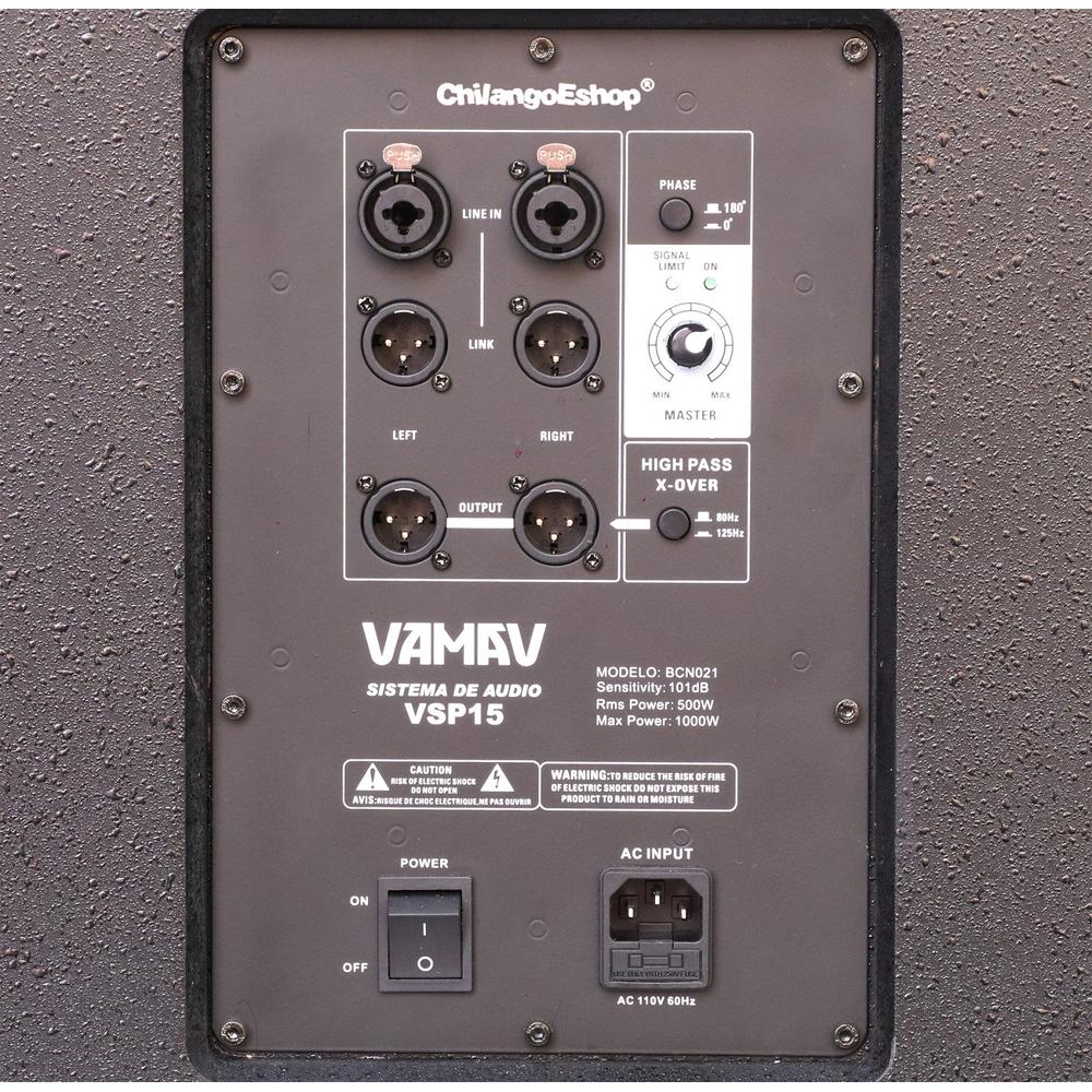 Foto 4 | Subwoofer Activo 15 Pulg Activo Vamav Vsp15 500w Rms