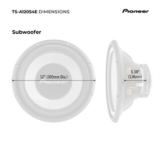 Foto 6 | Subwoofer Pioneer Ts-a120s4e 12'' 1400 W de Potencia Máxima 4 Ohmios - Venta Internacional