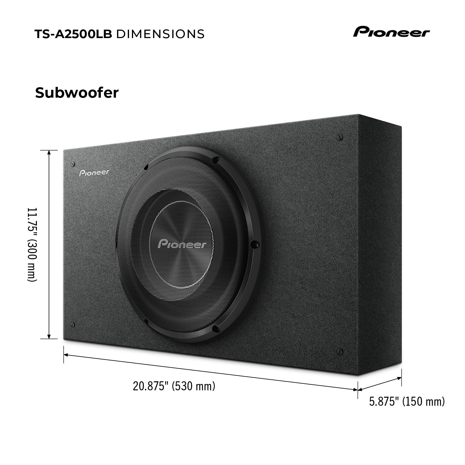 Foto 7 pulgar | Subwoofer Pioneer Ts-a2500lb 10» 300 W con Carcasa Sellada - Venta Internacional