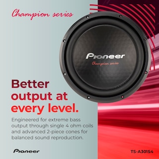 Foto 3 | Subwoofer Pioneer Ts-a301s4 12 Pulgadas 1600 W 4 Ohmios - Venta Internacional