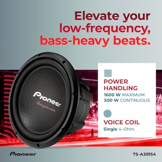 Foto 4 | Subwoofer Pioneer Ts-a301s4 12 Pulgadas 1600 W 4 Ohmios - Venta Internacional